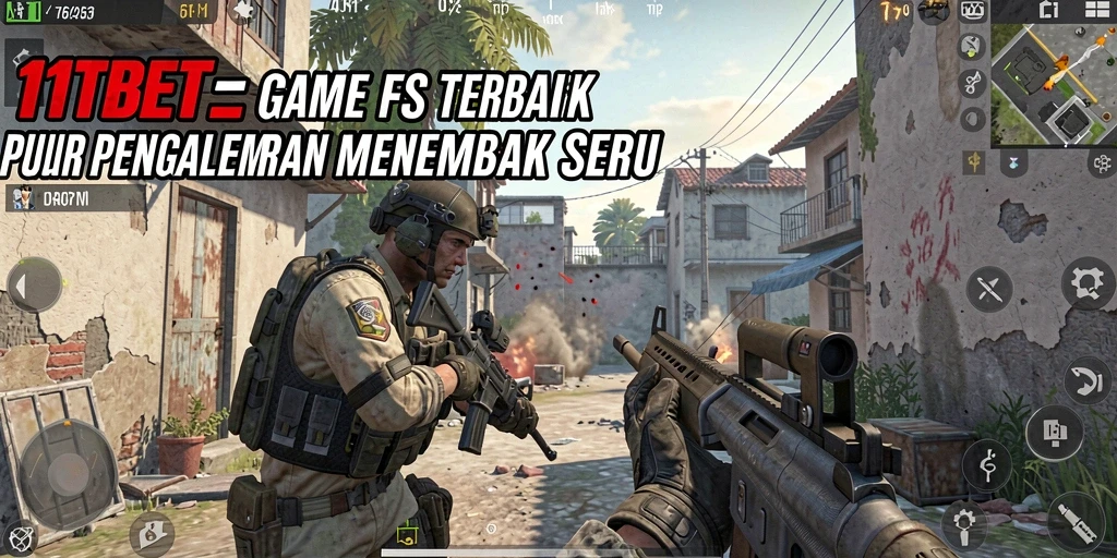 Tangkapan layar gameplay 11TBET menunjukkan aksi tembak-menembak yang intens.
