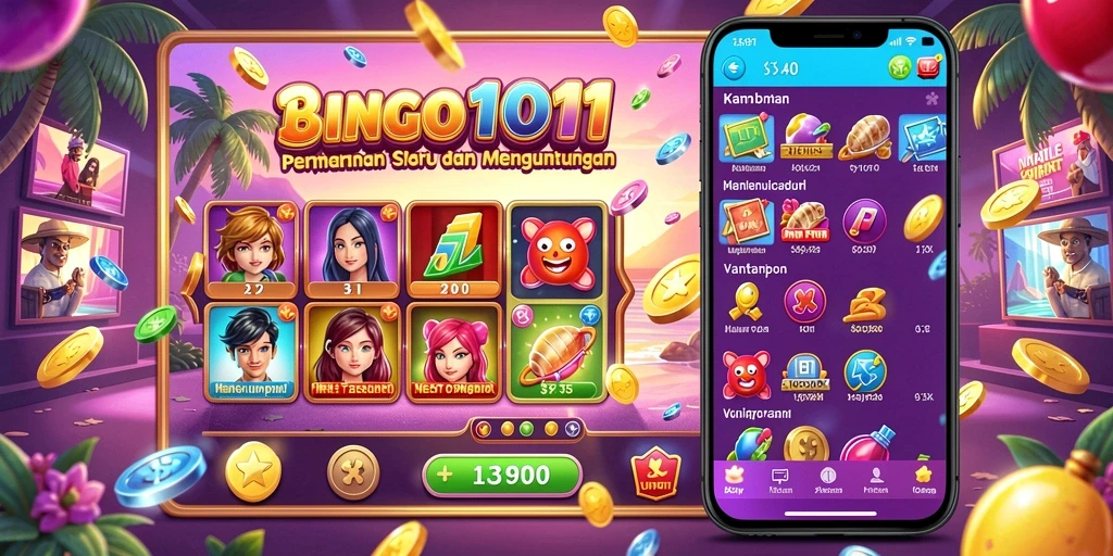 Screenshot BINGO101 menampilkan gameplay slot yang dinamis dan menarik.