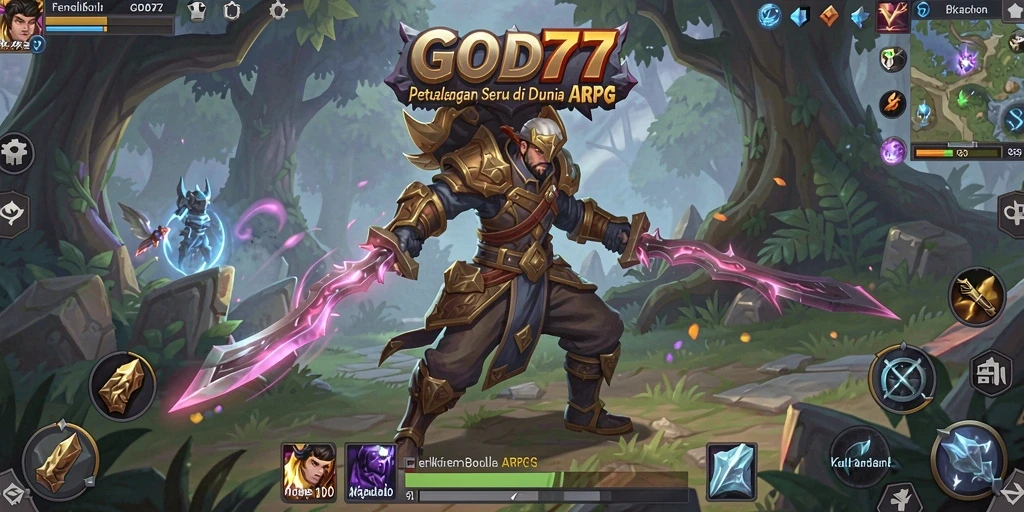 Tampilan screenshot utama GOD77 menampilkan aksi pertarungan yang mendebarkan.