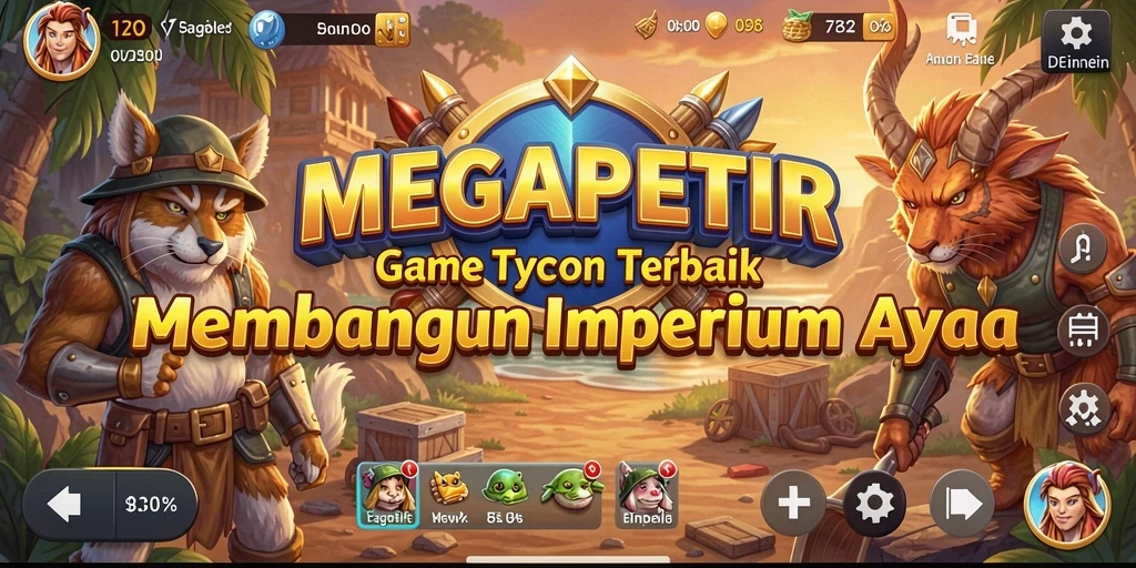 Tampilan gameplay <strong>MEGAPETIR</strong> yang seru dan penuh strategi Tycoon.