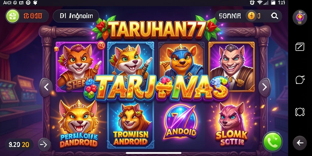 Tampilan menarik dari gameplay TARUHAN77 dengan tema slot beragam.